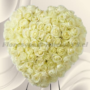 Corona luz en forma de corazón 100 rosas importadas y atril