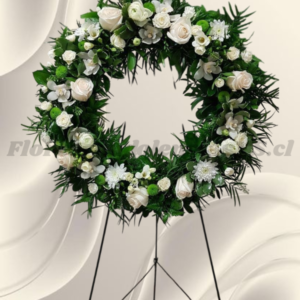 Corona a domicilio en 12 rosas importadas y follaje de temporada