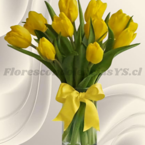 Florero condolencias a domicilio en 10 tulipanes